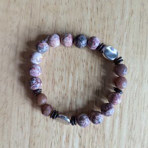 Handmade Semi-Precious Stone Beaded Stretch Bracelet (11/24)